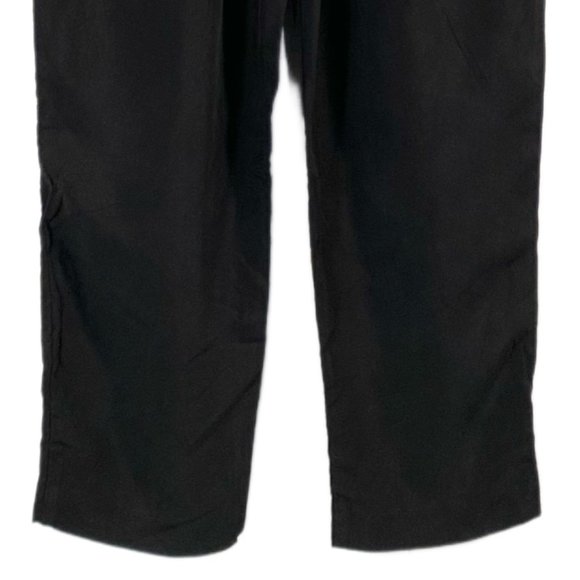 Anthropologie, Cupro Wrap Trousers, Black Pants, Modal, Viscose, Brown Buckle, M - Picture 10 of 12